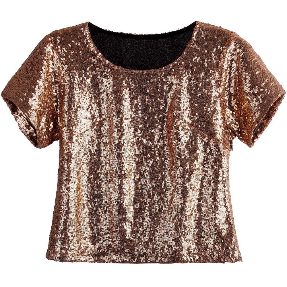 Rose Gold Sequin Top